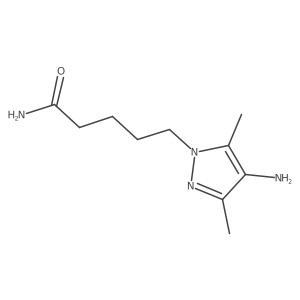 5-(4-amino-3,5-dimethyl-1H-pyrazol-1-yl)pentanamide结构式