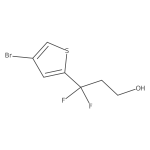 3-(4-Bromothiophen-2-yl)-3,3-difluoropropan-1-ol结构式