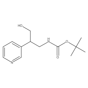 tert-butyl N-[3-hydroxy-2-(pyridin-3-yl)propyl]carbamate Structure
