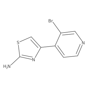 4-(3-Bromopyridin-4-yl)-1,3-thiazol-2-amine结构式