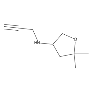 5,5-Dimethyl-N-(prop-2-yn-1-yl)oxolan-3-amine结构式