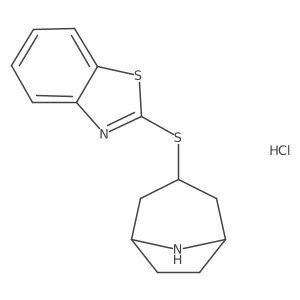 2-(8-Azabicyclo[3.2.1]octan-3-ylsulfanyl)-1,3-benzothiazole hydrochloride结构式