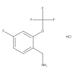 (4-Fluoro-2-(trifluoromethoxy)phenyl)methanamine hydrochloride Structure