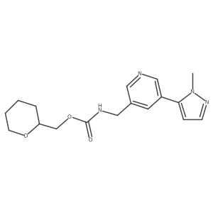 (tetrahydro-2H-pyran-2-yl)methyl ((5-(1-methyl-1H-pyrazol-5-yl)pyridin-3-yl)methyl)carbamate Structure