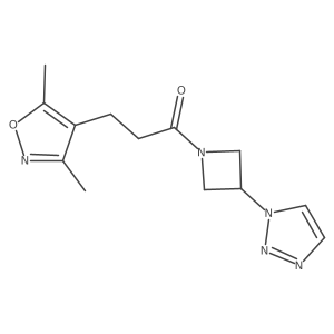 1-(3-(1H-1,2,3-triazol-1-yl)azetidin-1-yl)-3-(3,5-dimethylisoxazol-4-yl)propan-1-one Structure
