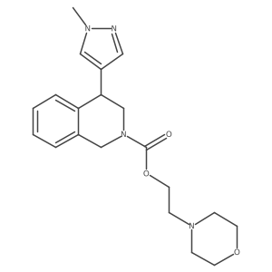 2-morpholinoethyl 4-(1-methyl-1H-pyrazol-4-yl)-3,4-dihydroisoquinoline-2(1H)-carboxylate Structure