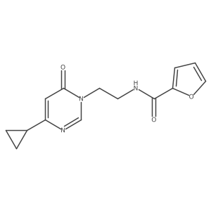 N-(2-(4-cyclopropyl-6-oxopyrimidin-1(6H)-yl)ethyl)furan-2-carboxamide Structure