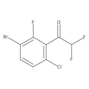 1-(3-Bromo-6-chloro-2-fluorophenyl)-2,2-difluoroethanone结构式