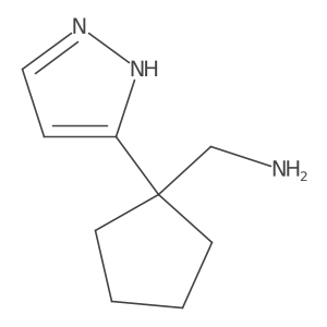[1-(1H-pyrazol-5-yl)cyclopentyl]methanamine Structure