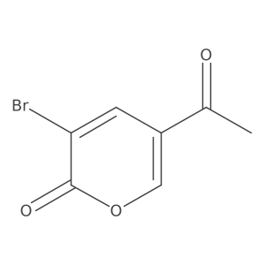 5-Acetyl-3-bromo-2H-pyran-2-one结构式