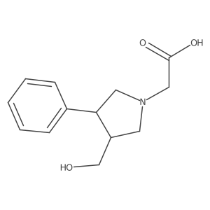 2-(3-(Hydroxymethyl)-4-phenylpyrrolidin-1-yl)acetic acid结构式