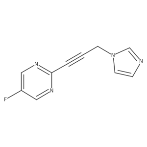 5-fluoro-2-[3-(1H-imidazol-1-yl)prop-1-yn-1-yl]pyrimidine结构式