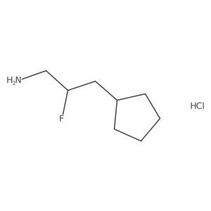 3-Cyclopentyl-2-fluoropropan-1-amine hydrochloride Structure