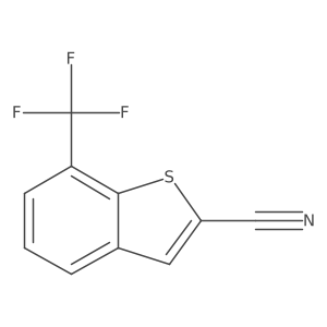 7-(Trifluoromethyl)benzothiophene-2-carbonitrile结构式
