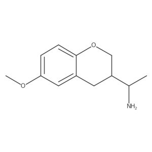 (1R)-1-(6-methoxy-3,4-dihydro-2H-1-benzopyran-3-yl)ethan-1-amine结构式