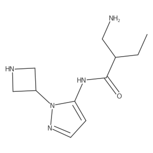 2-(aminomethyl)-N-[1-(azetidin-3-yl)-1H-pyrazol-5-yl]butanamide结构式