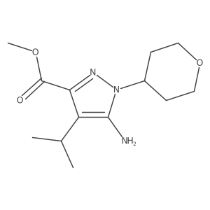 methyl 5-amino-1-(oxan-4-yl)-4-(propan-2-yl)-1H-pyrazole-3-carboxylate Structure