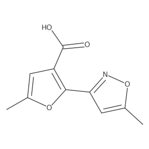 5-Methyl-2-(5-methyl-1,2-oxazol-3-yl)furan-3-carboxylic acid Structure