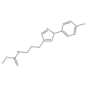 methyl N-{3-[1-(4-chlorophenyl)-1H-pyrazol-4-yl]propyl}carbamate结构式