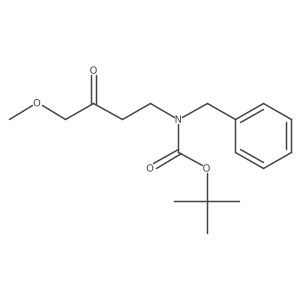 tert-butyl N-benzyl-N-(4-methoxy-3-oxobutyl)carbamate结构式