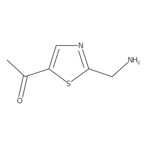 1-[2-(Aminomethyl)-1,3-thiazol-5-yl]ethan-1-one结构式