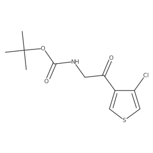 tert-butyl N-[2-(4-chlorothiophen-3-yl)-2-oxoethyl]carbamate Structure