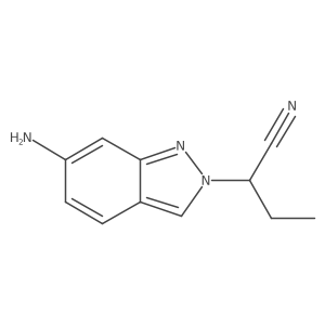 2-(6-amino-2H-indazol-2-yl)butanenitrile Structure