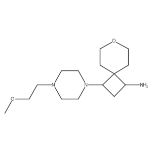 3-[4-(2-Methoxyethyl)piperazin-1-yl]-7-oxaspiro[3.5]nonan-1-amine结构式