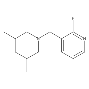 3-[(3,5-Dimethylpiperidin-1-yl)methyl]-2-fluoropyridine Structure