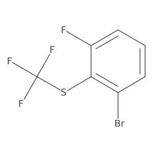 1-Bromo-3-fluoro-2-(trifluoromethylsulfanyl)benzene结构式