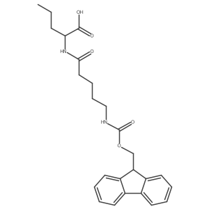 (2S)-2-[5-({[(9H-fluoren-9-yl)methoxy]carbonyl}amino)pentanamido]pentanoic acid Structure