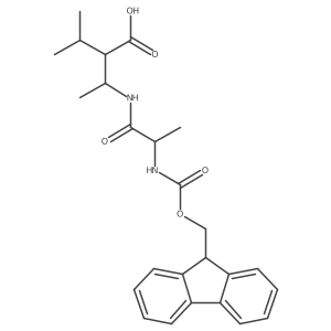 3-[(2S)-2-({[(9H-fluoren-9-yl)methoxy]carbonyl}amino)propanamido]-2-(propan-2-yl)butanoic acid Structure