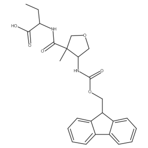 (2S)-2-{[4-({[(9H-fluoren-9-yl)methoxy]carbonyl}amino)-3-methyloxolan-3-yl]formamido}butanoic acid Structure