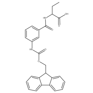 2-{[3-({[(9H-fluoren-9-yl)methoxy]carbonyl}amino)phenyl]formamido}butanoic acid Structure