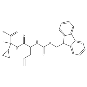 2-cyclopropyl-2-[2-({[(9H-fluoren-9-yl)methoxy]carbonyl}amino)pent-4-enamido]propanoic acid结构式