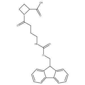 1-[4-({[(9H-fluoren-9-yl)methoxy]carbonyl}amino)butanoyl]azetidine-2-carboxylic acid结构式