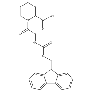 1-[2-({[(9H-fluoren-9-yl)methoxy]carbonyl}amino)acetyl]piperidine-2-carboxylic acid结构式