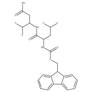 3-[2-({[(9H-fluoren-9-yl)methoxy]carbonyl}amino)-4,4-difluorobutanamido]-4,4-difluorobutanoic acid Structure