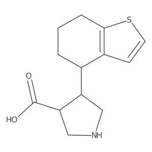 4-(4,5,6,7-Tetrahydro-1-benzothiophen-4-yl)pyrrolidine-3-carboxylic acid Structure