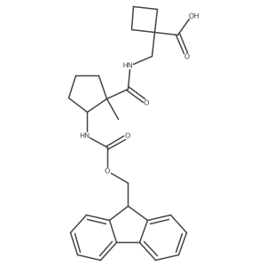 1-({[2-({[(9H-fluoren-9-yl)methoxy]carbonyl}amino)-1-methylcyclopentyl]formamido}methyl)cyclobutane-1-carboxylic acid Structure