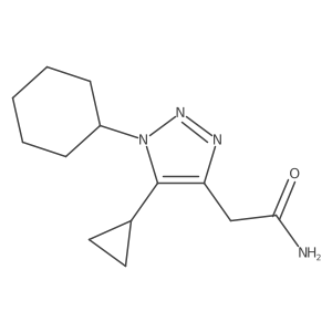 2-(1-cyclohexyl-5-cyclopropyl-1H-1,2,3-triazol-4-yl)acetamide结构式