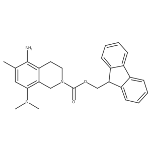 9H-fluoren-9-ylmethyl 5-amino-8-(dimethylamino)-6-methyl-1,2,3,4-tetrahydroisoquinoline-2-carboxylate结构式
