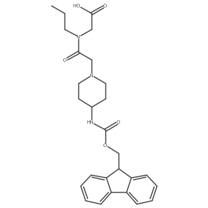 2-{2-[4-({[(9H-fluoren-9-yl)methoxy]carbonyl}amino)piperidin-1-yl]-N-propylacetamido}acetic acid Structure