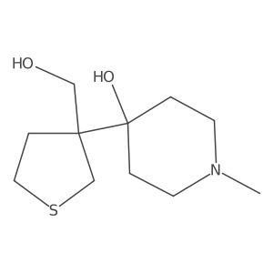 4-[3-(Hydroxymethyl)thiolan-3-yl]-1-methylpiperidin-4-ol结构式
