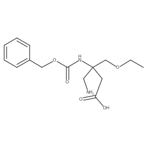 4-Amino-3-{[(benzyloxy)carbonyl]amino}-3-(ethoxymethyl)butanoic acid结构式