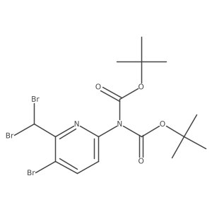 1,3-Bis(1,1-dimethylethyl) 2-[5-bromo-6-(dibromomethyl)-2-pyridinyl]imidodicarbonate结构式