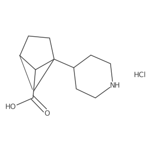 1-(Piperidin-4-yl)bicyclo[2.1.1]hexane-5-carboxylic acid hydrochloride Structure
