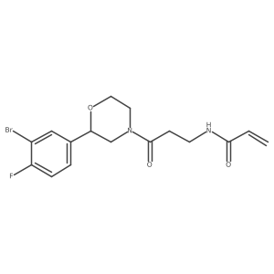 N-[3-[2-(3-Bromo-4-fluorophenyl)morpholin-4-yl]-3-oxopropyl]prop-2-enamide Structure