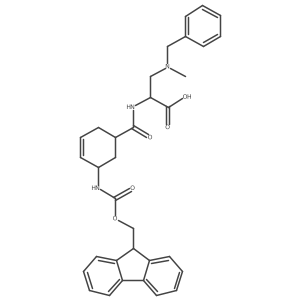 rac-3-[benzyl(methyl)amino]-2-{[(1R,5S)-5-({[(9H-fluoren-9-yl)methoxy]carbonyl}amino)cyclohex-3-en-1-yl]formamido}propanoic acid Structure