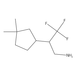 2-(3,3-Dimethylcyclopentyl)-3,3,3-trifluoropropan-1-amine Structure